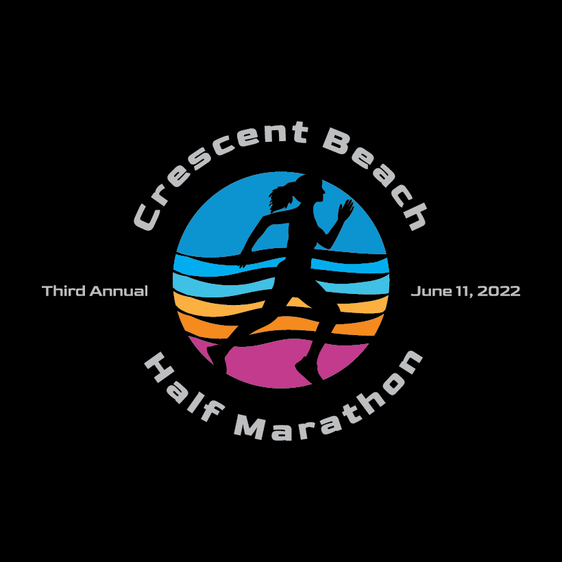 Crescent Beach Half Marathon, print design